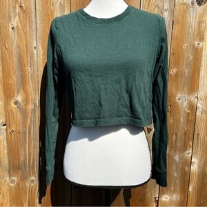 Forever 21 Forest Green Long Sleeve Crop Top Accepting offers!